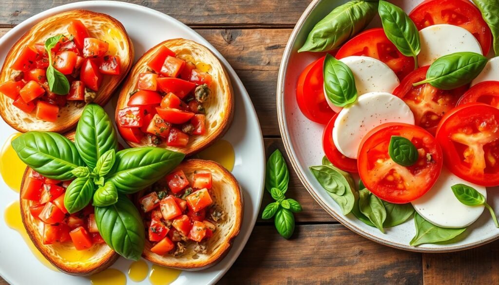 Bruschetta and Caprese Salad