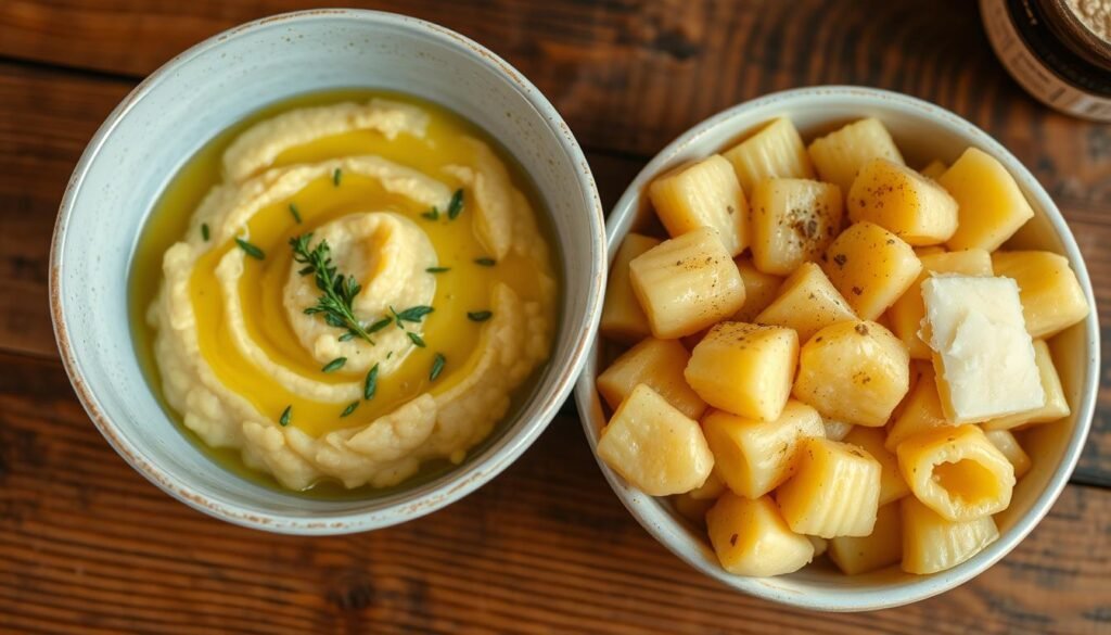 Creamy Polenta and Potato Gnocchi