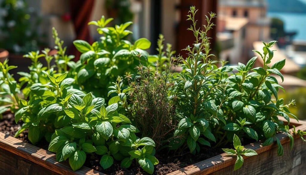 Fresh Herbs in Homemade Herb Gardens