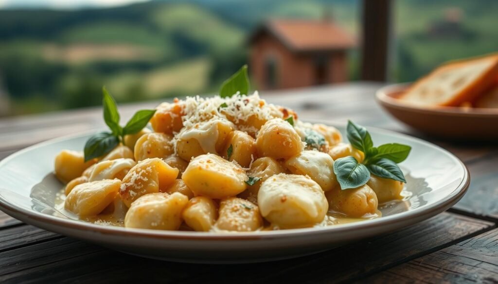 Gnocchi with cheese