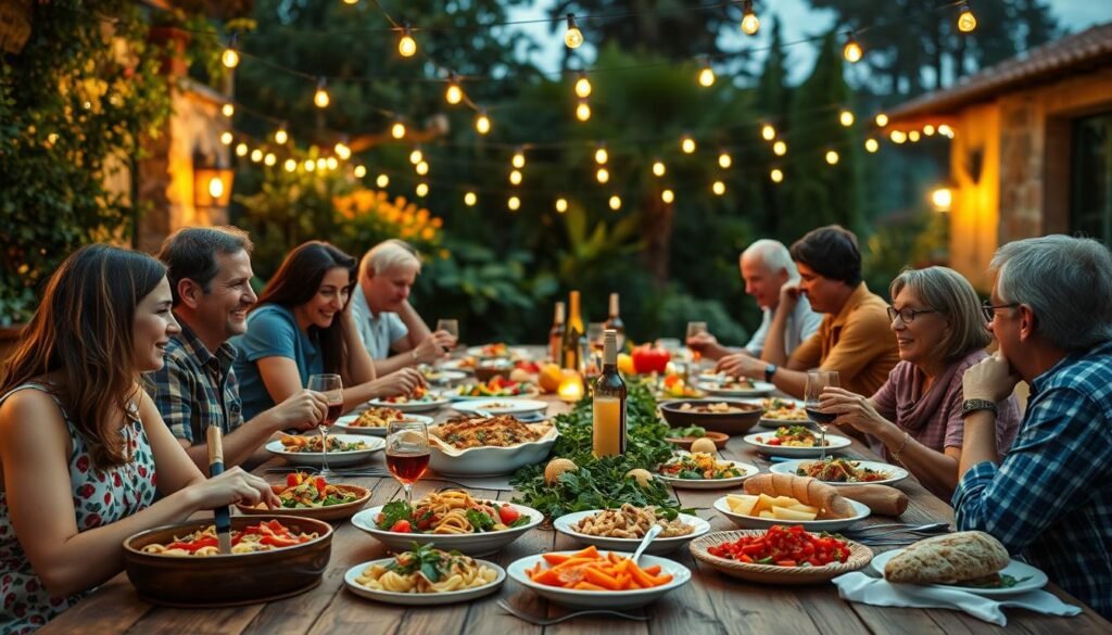 Italian family gathering