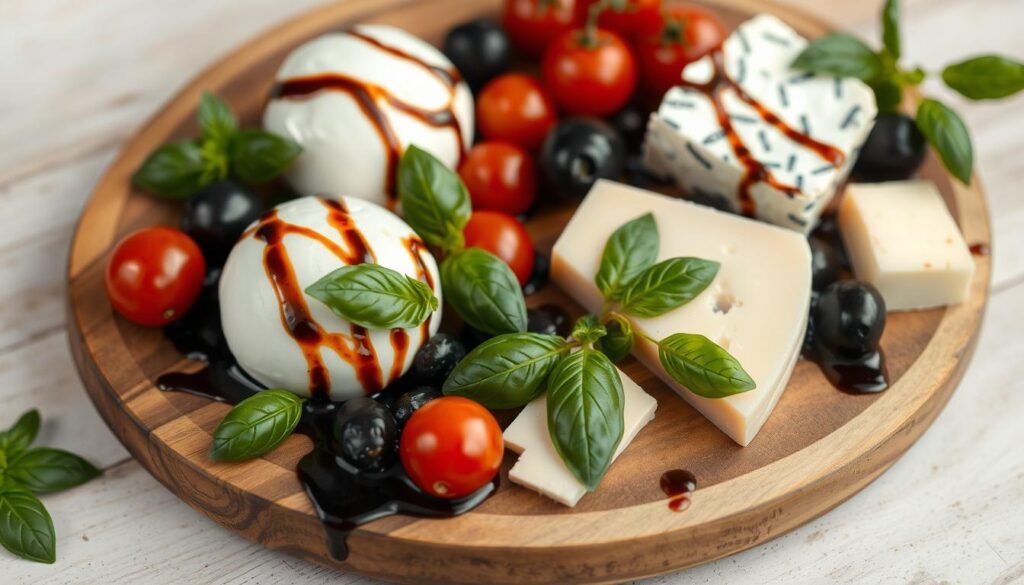 Mozzarella di Bufala and Pecorino Romano on Antipasti Platter