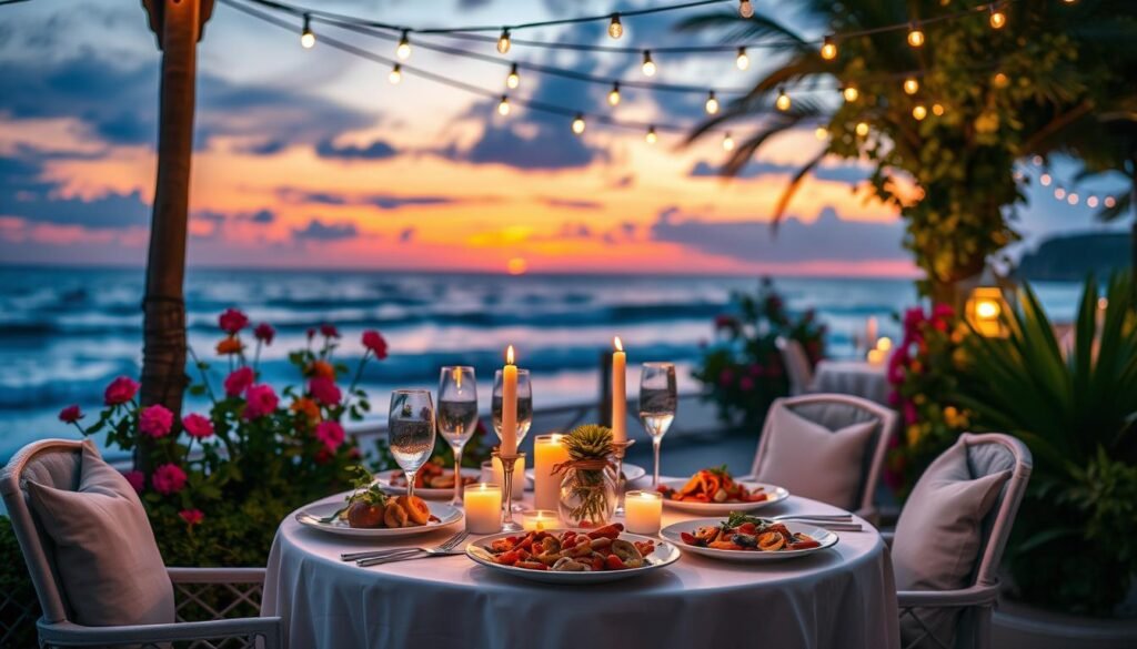 Romantic Atmosphere in Al Fresco Oceanfront Dining