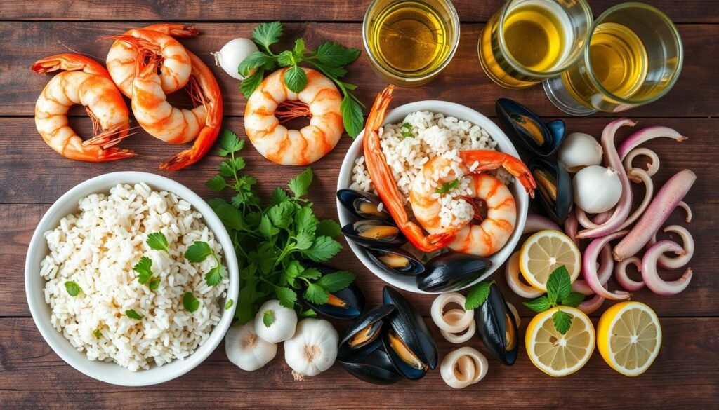 Seafood Risotto Ingredients