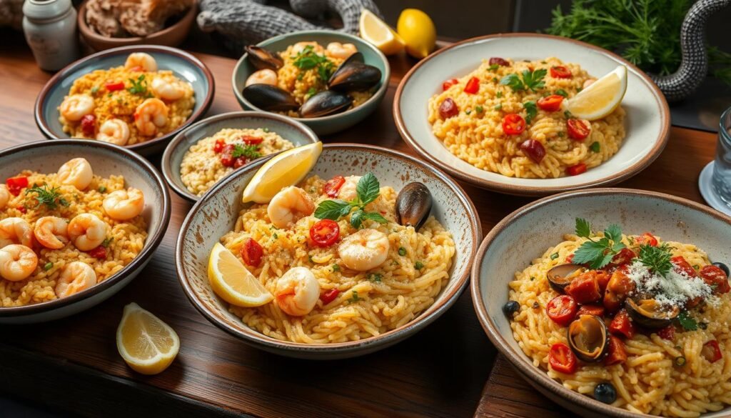 Seafood Risotto Variations