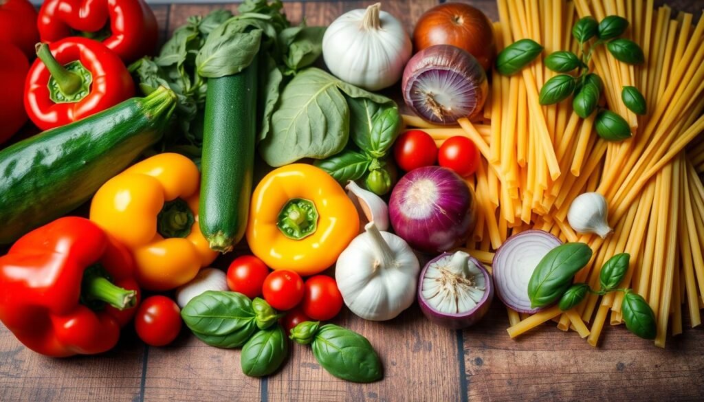 Vegetable Pasta Ingredients