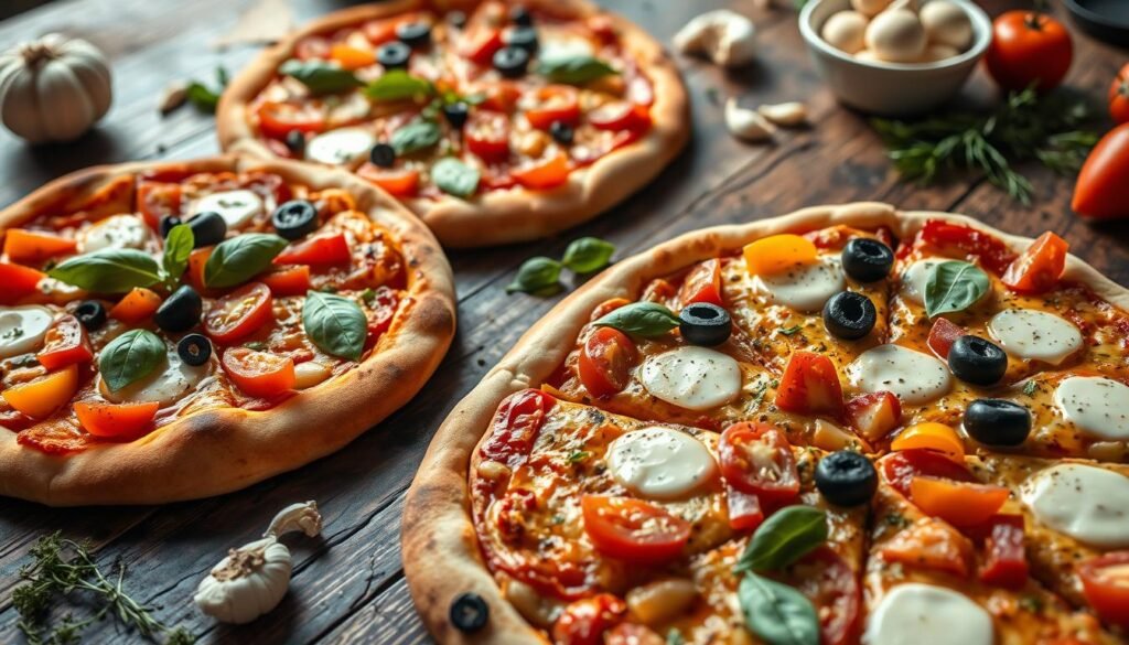 Veggie-Loaded Italian Pizzas