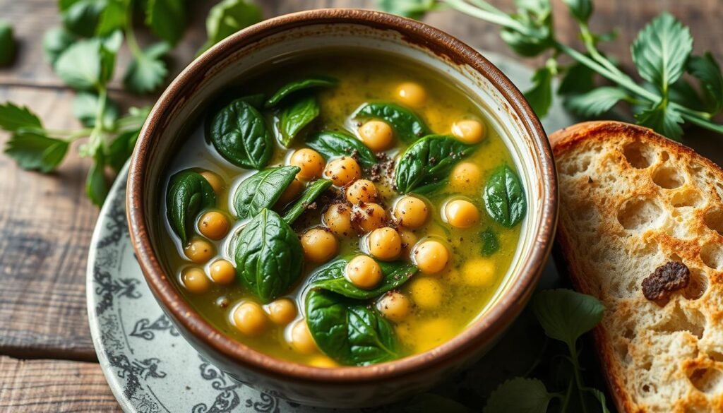 chickpea and spinach soup