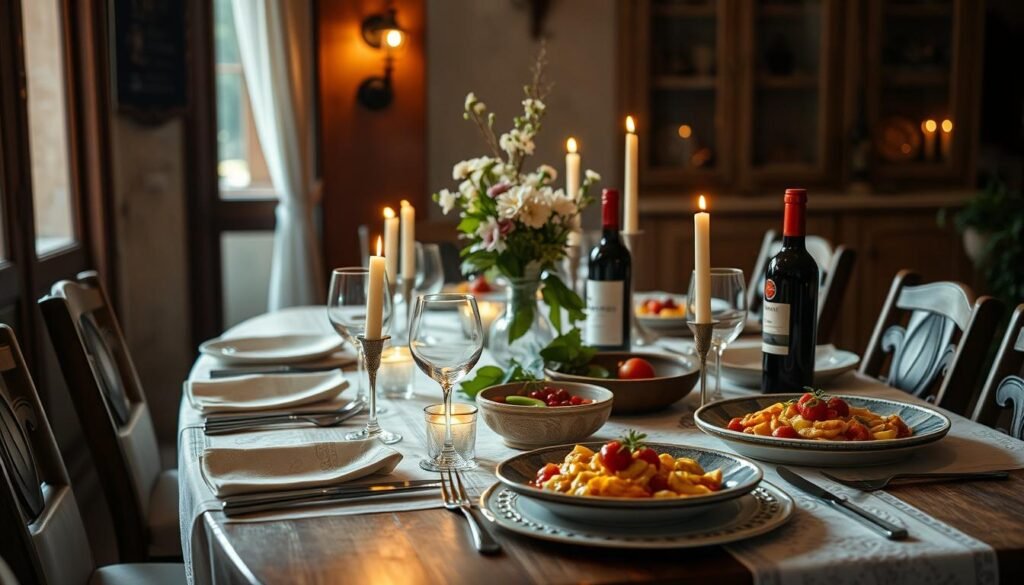 Dinner table setting